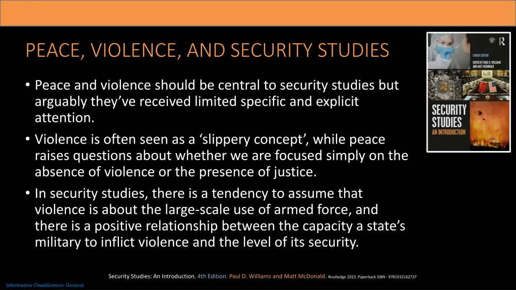 peace violence and security studies