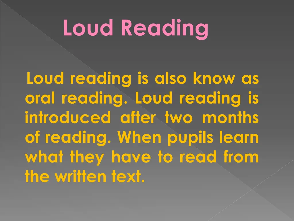 loud reading