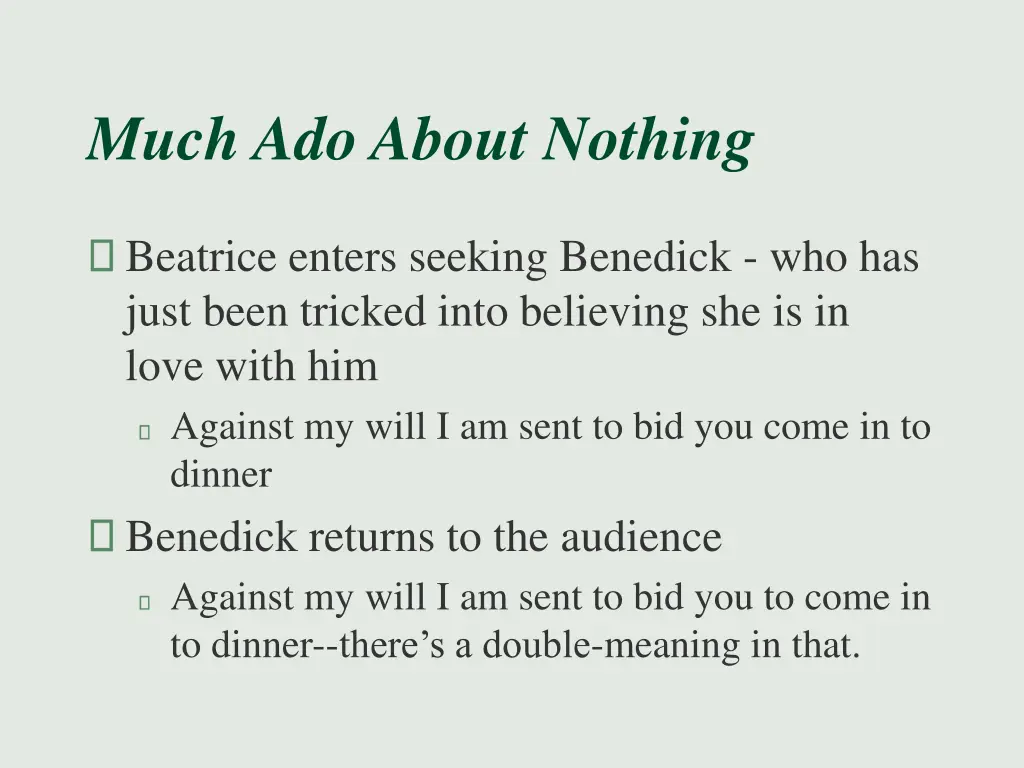 much ado about nothing