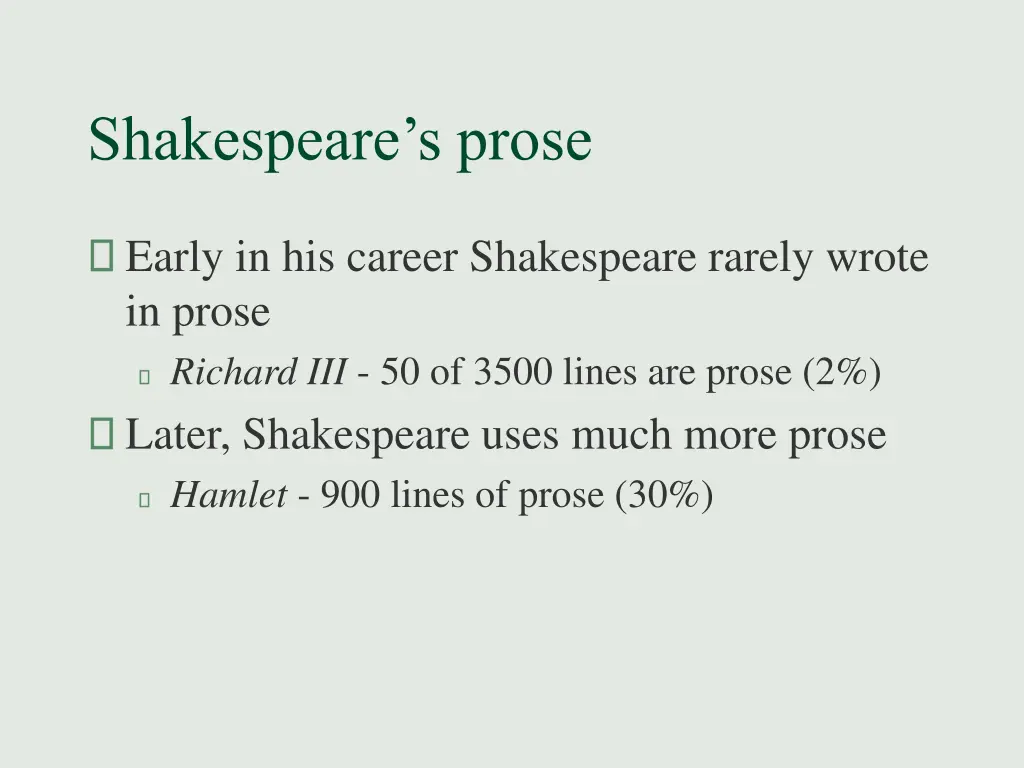 shakespeare s prose