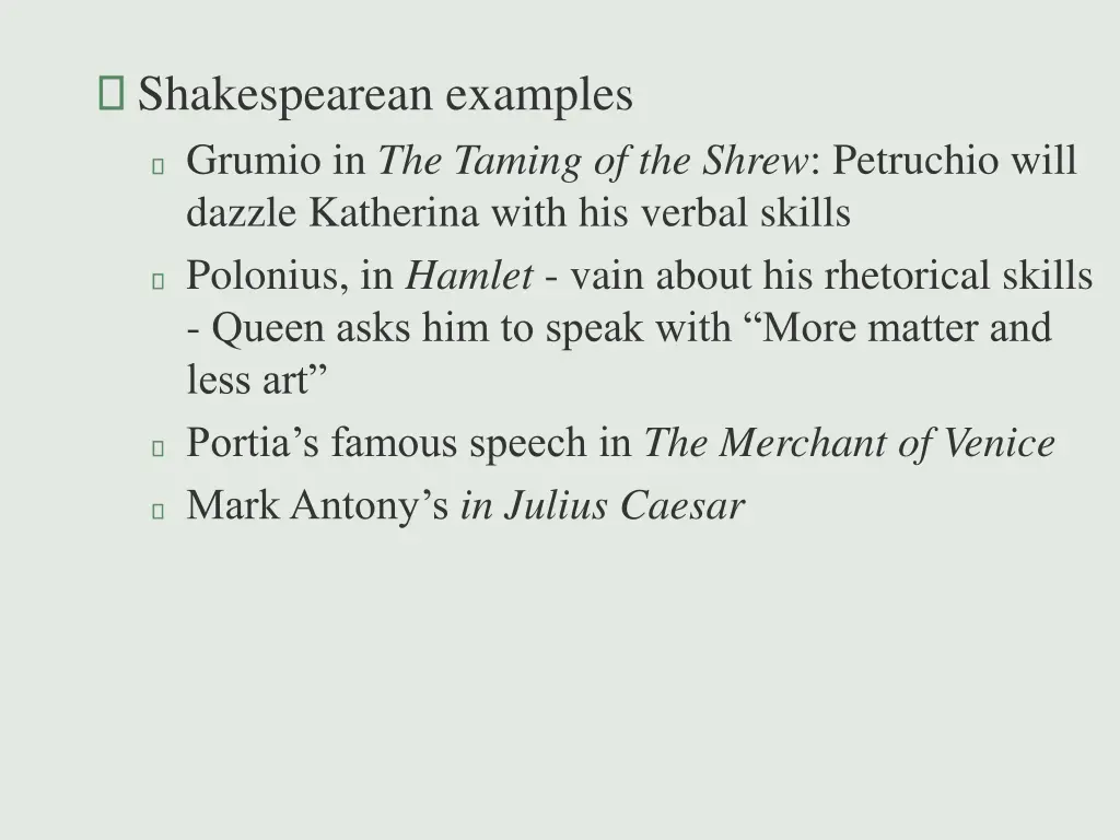 shakespearean examples grumio in the taming