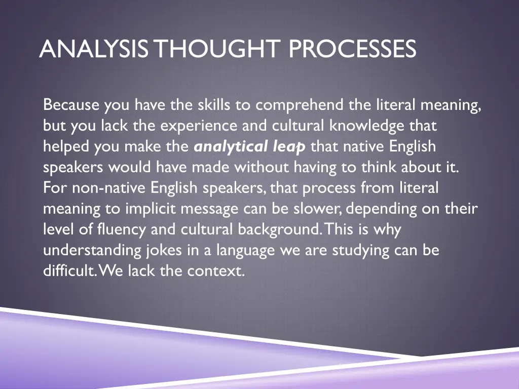 analysis thought processes 7