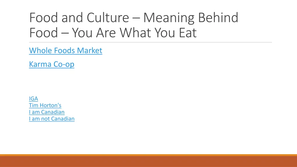 food and culture meaning behind food you are what