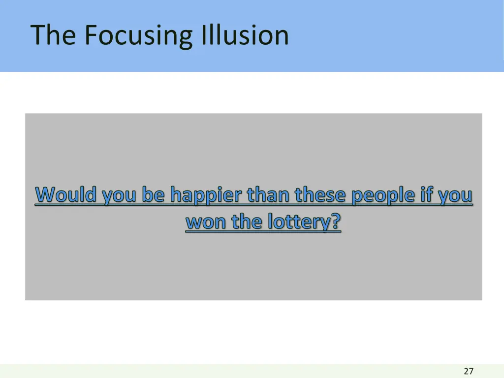 the focusing illusion 1