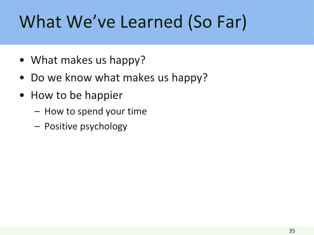 what we ve learned so far 2