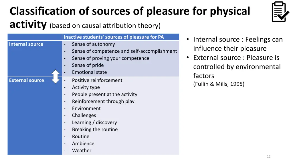 classification of sources of pleasure