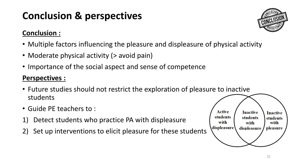 conclusion perspectives