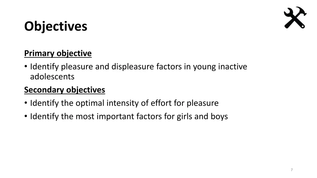 objectives