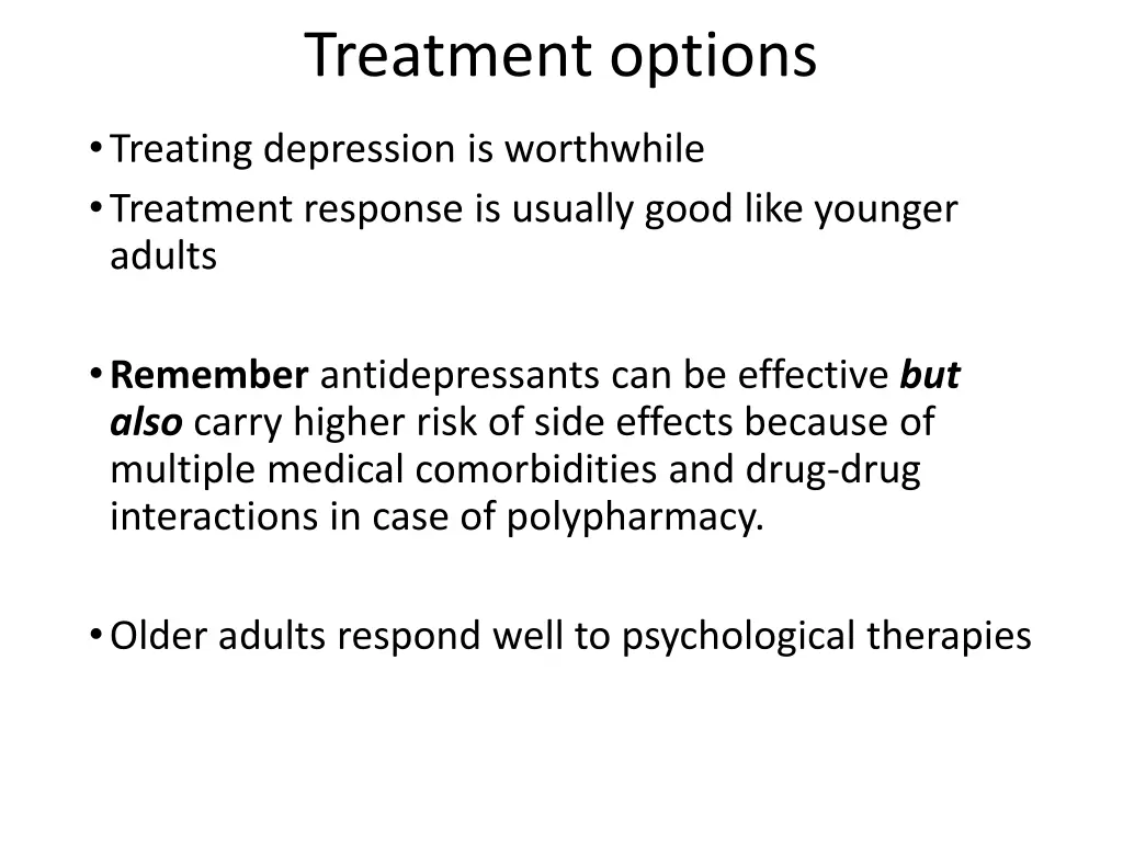 treatment options