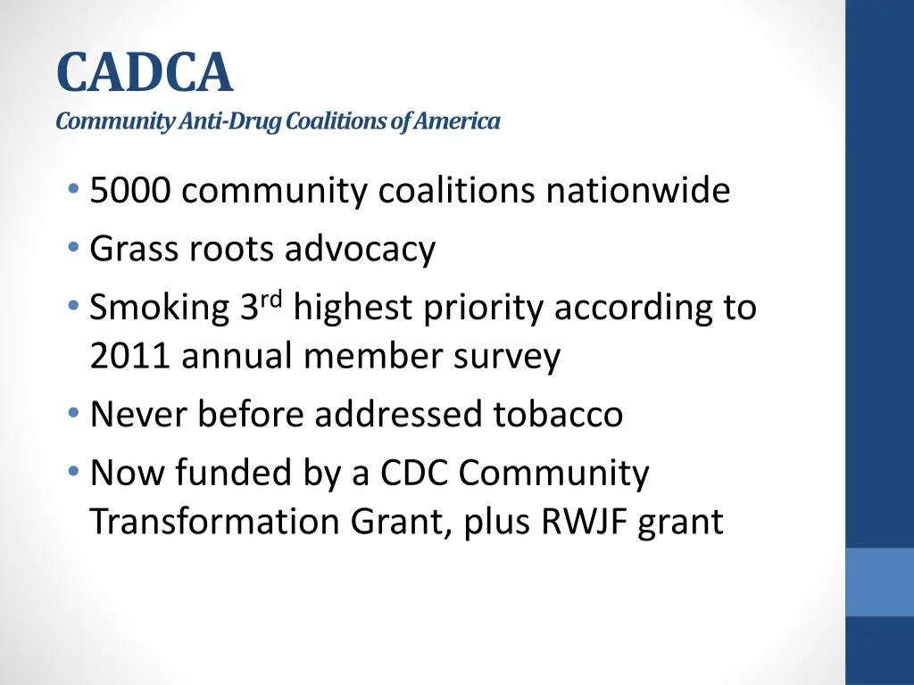 cadca community anti drug coalitions of america