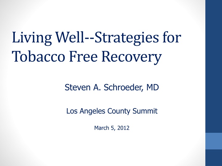 living well strategies for tobacco free recovery