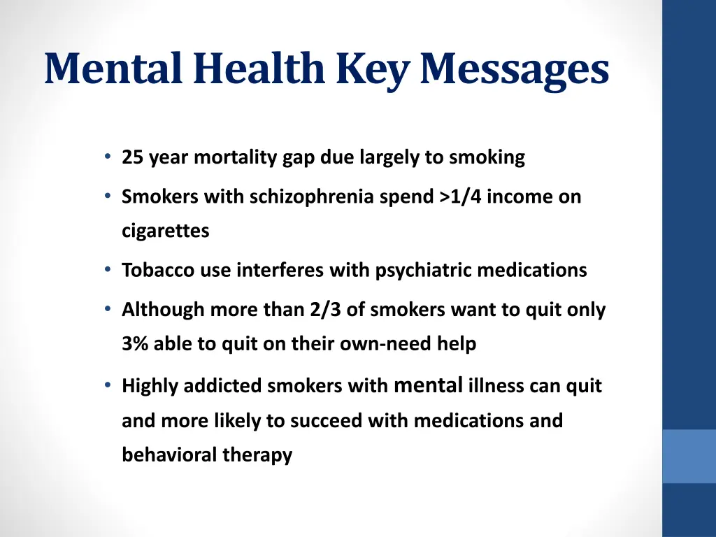 mental health key messages