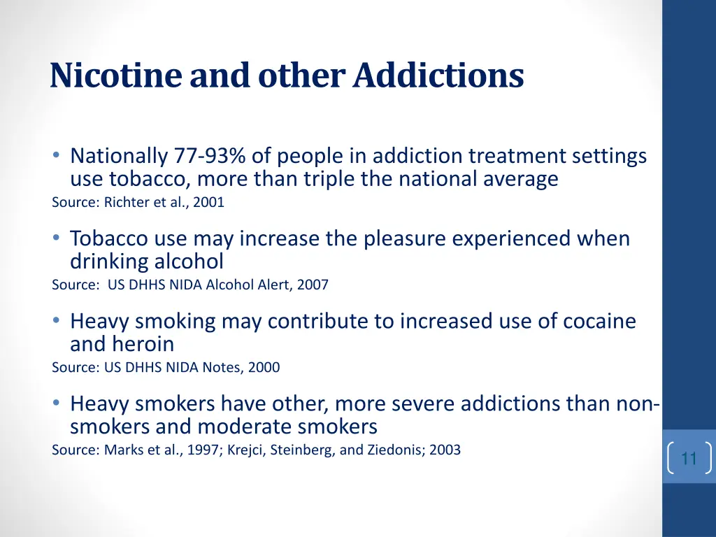 nicotine and other addictions