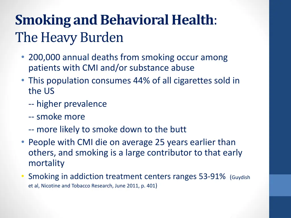 smoking and behavioral health the heavy burden