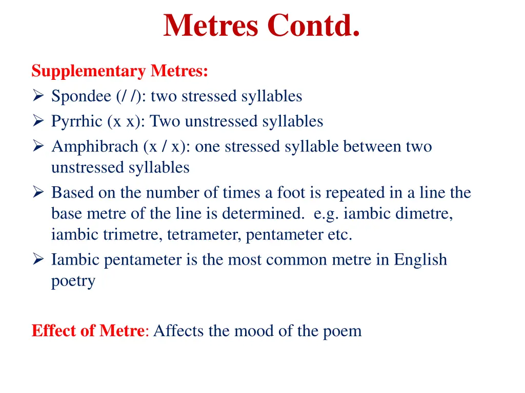 metres contd 1