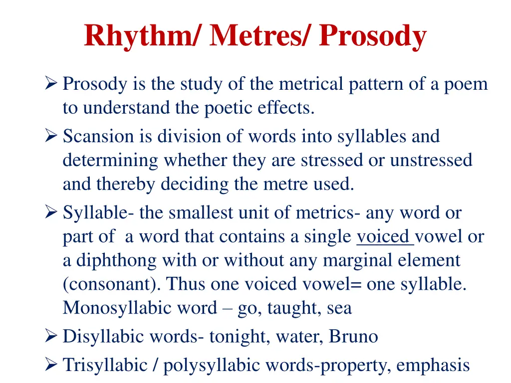 rhythm metres prosody