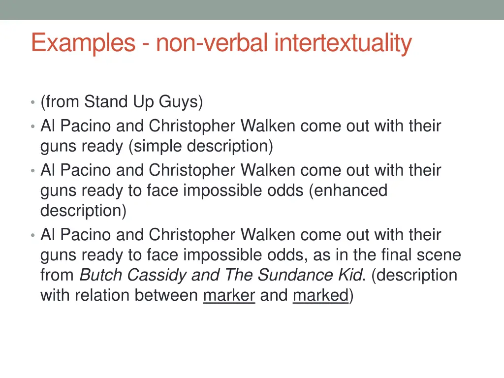 examples non verbal intertextuality