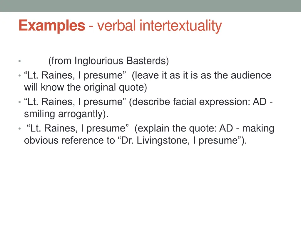 examples verbal intertextuality