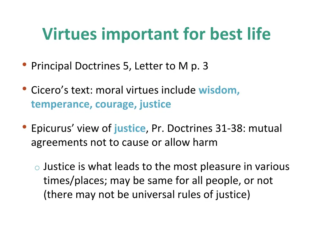 virtues important for best life