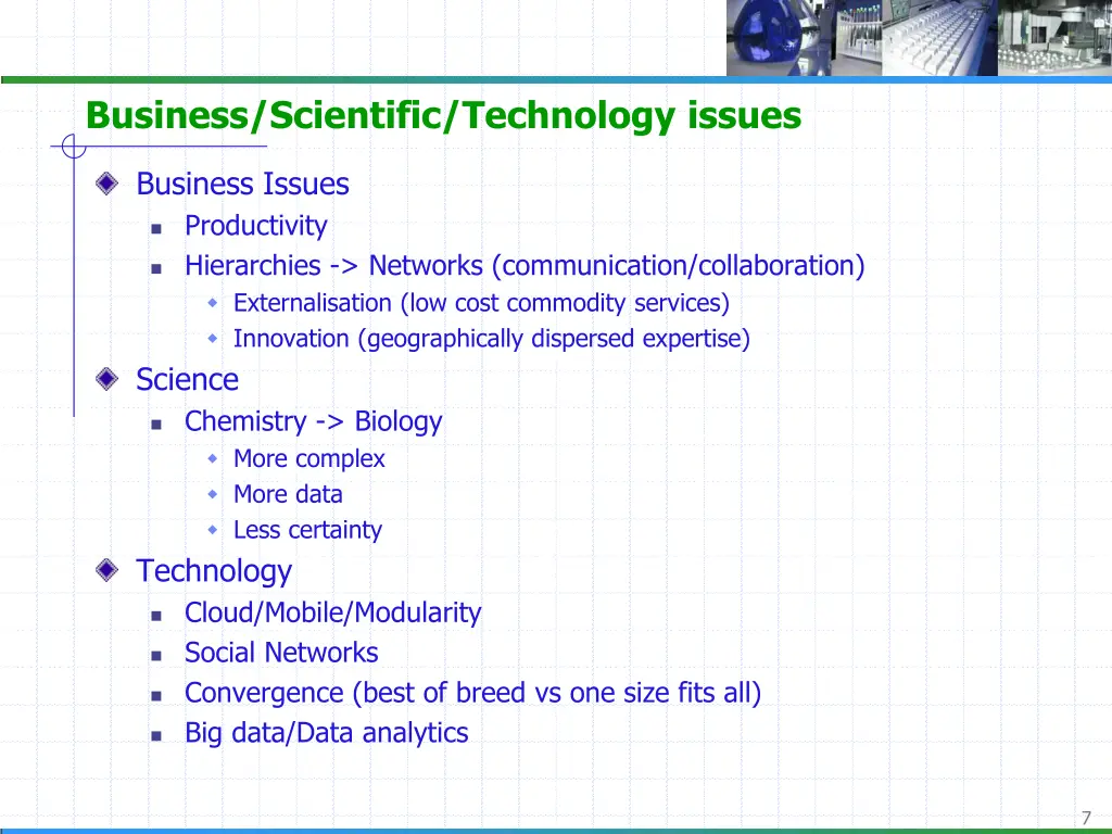 business scientific technology issues