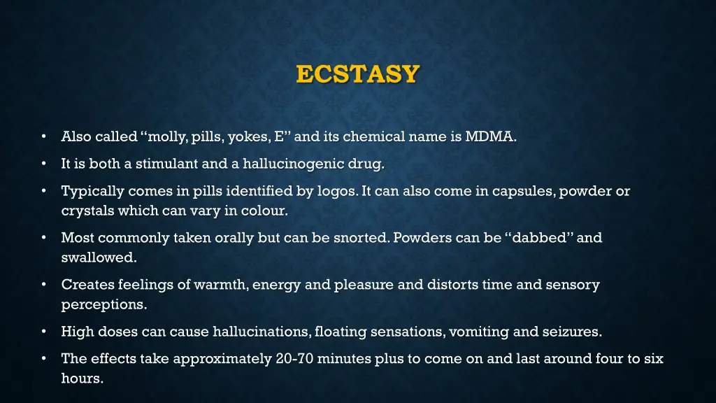 ecstasy 1