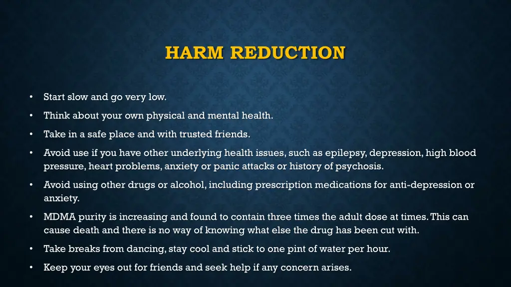 harm reduction