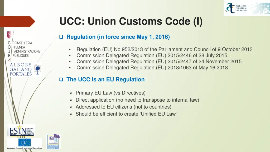 ucc union customs code i