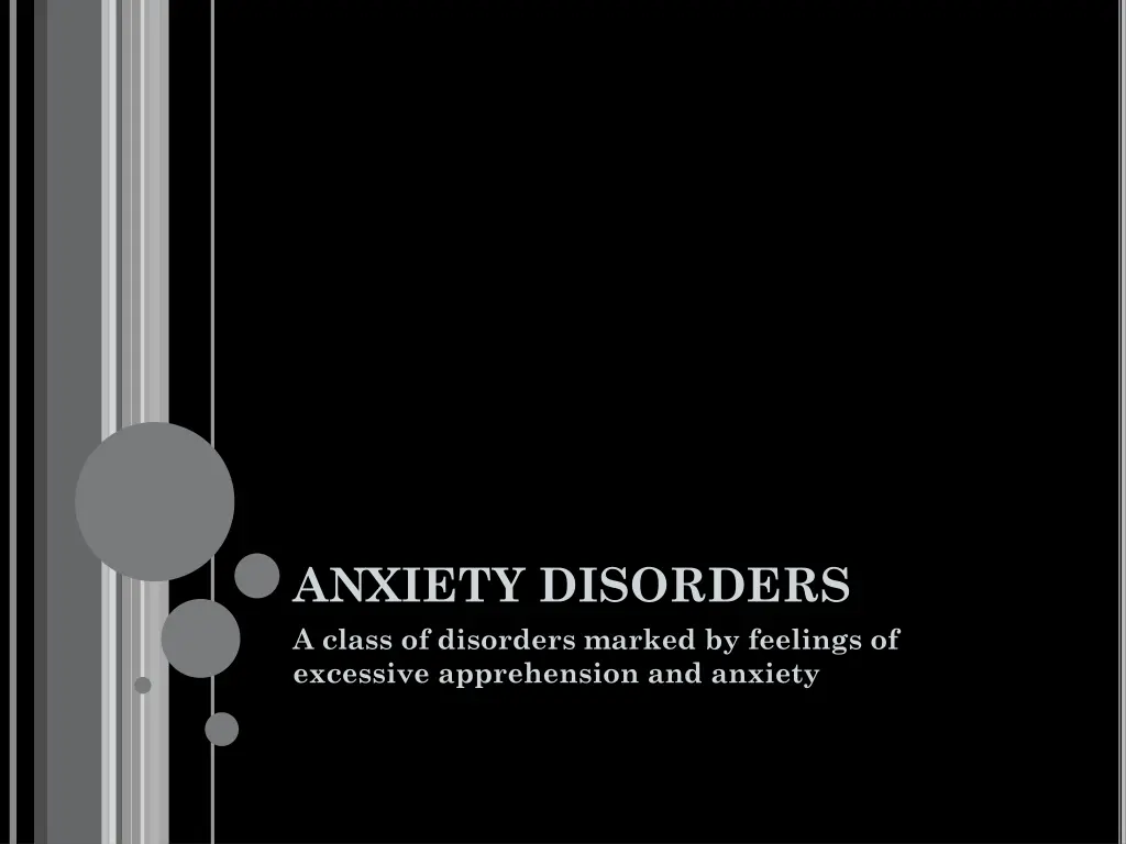 anxiety disorders a class of disorders marked