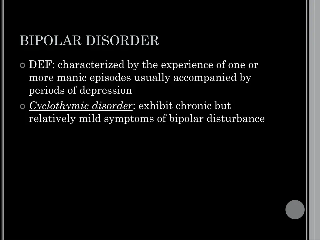 bipolar disorder