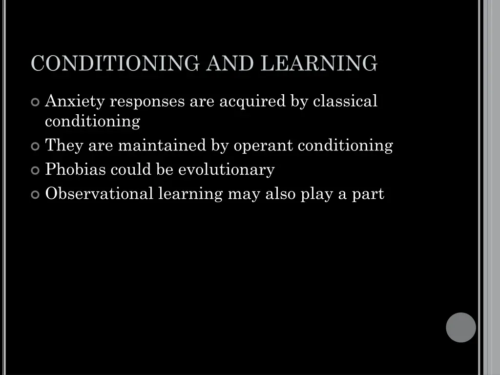 conditioning and learning