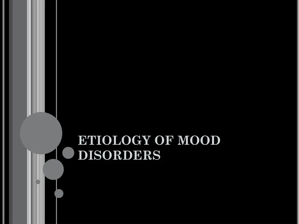 etiology of mood disorders