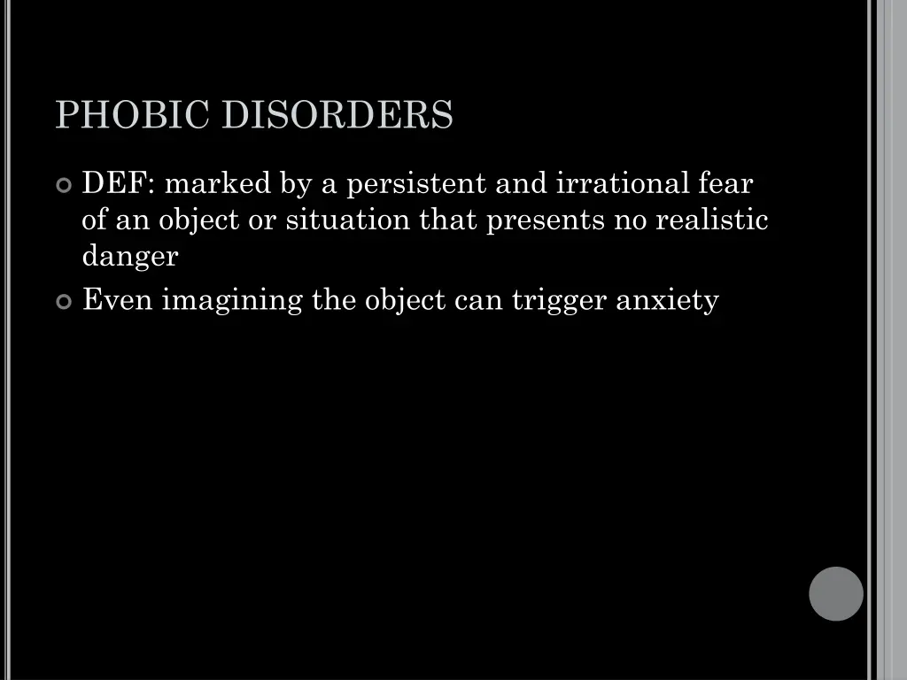 phobic disorders