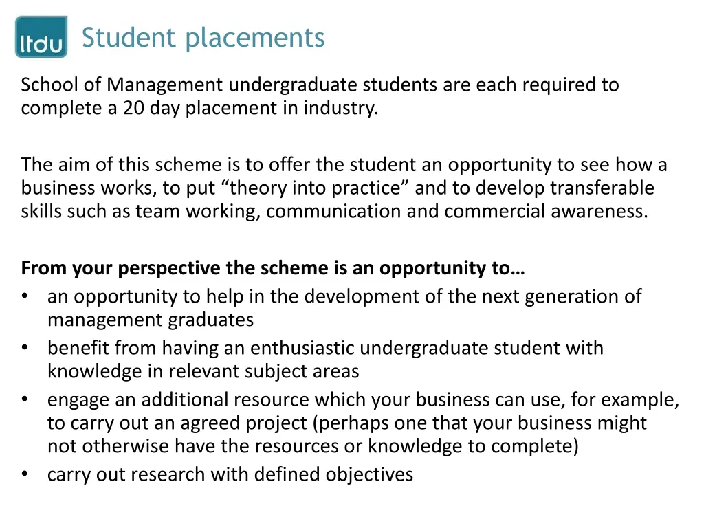 student placements