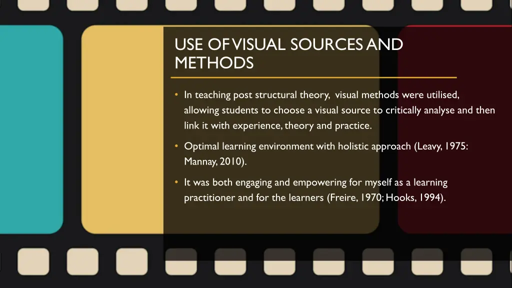 use of visual sources and methods