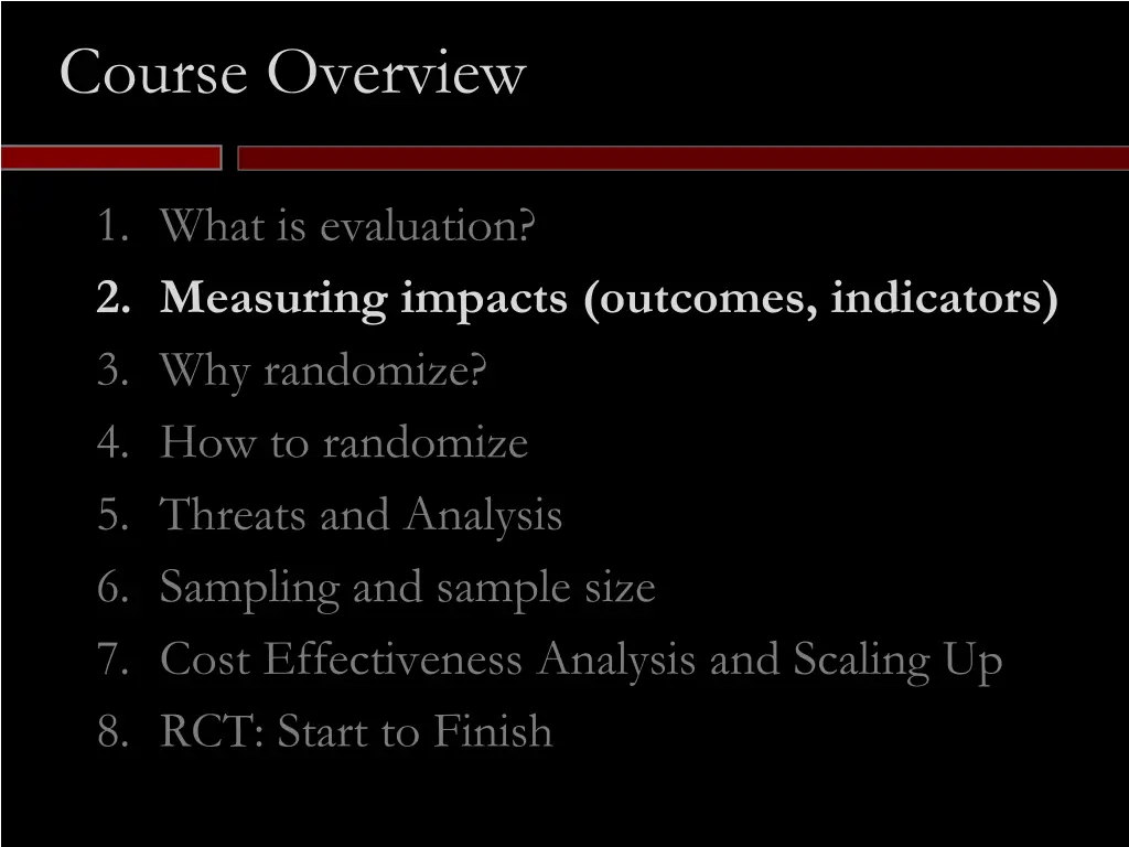 course overview 1