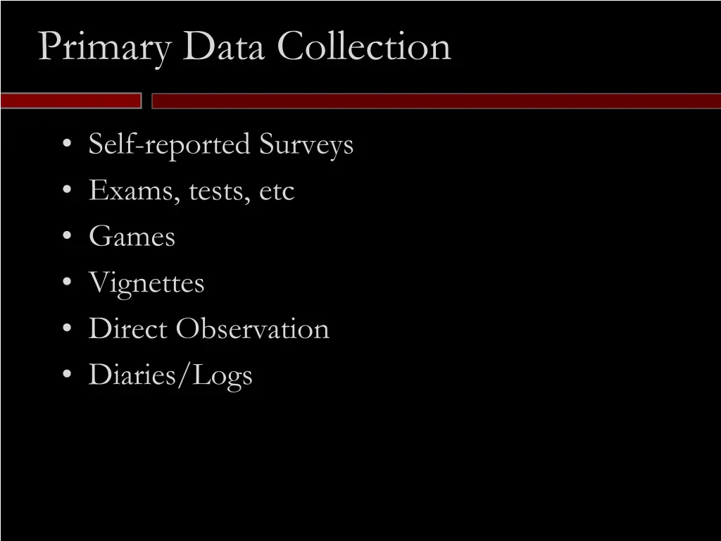 primary data collection