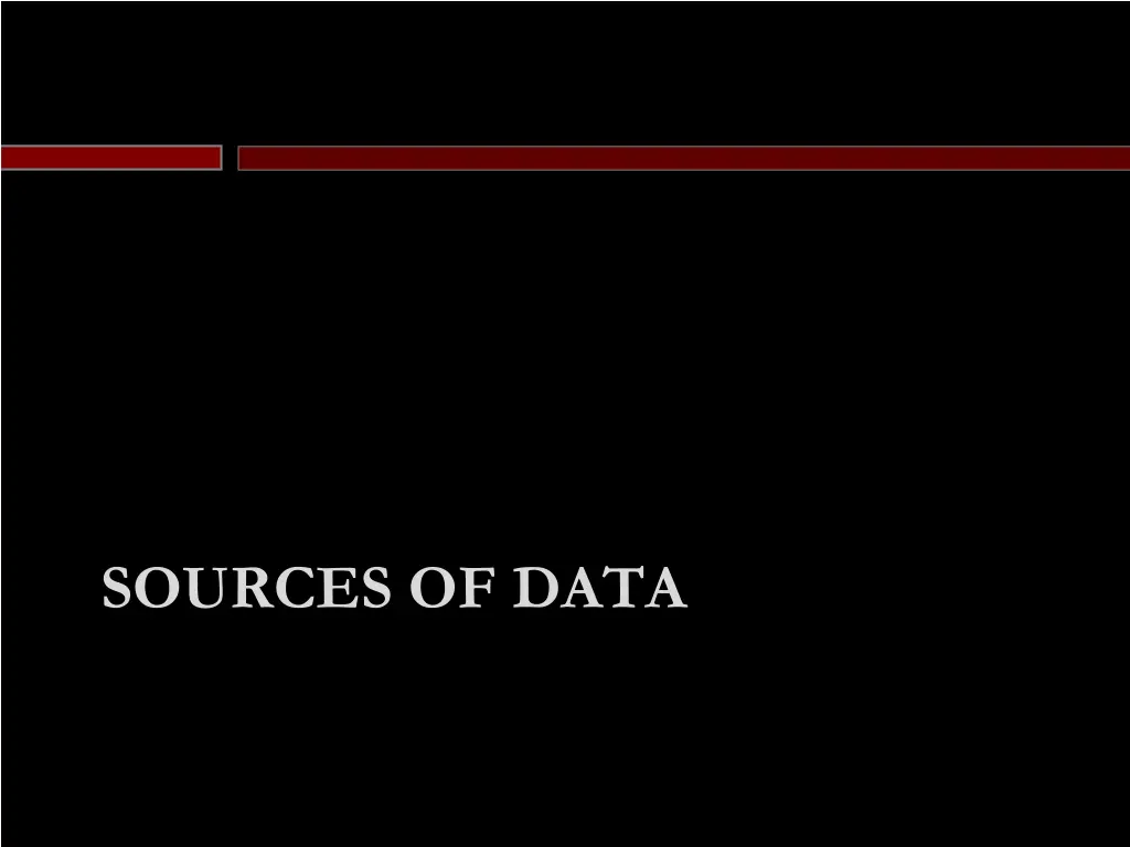 sources of data