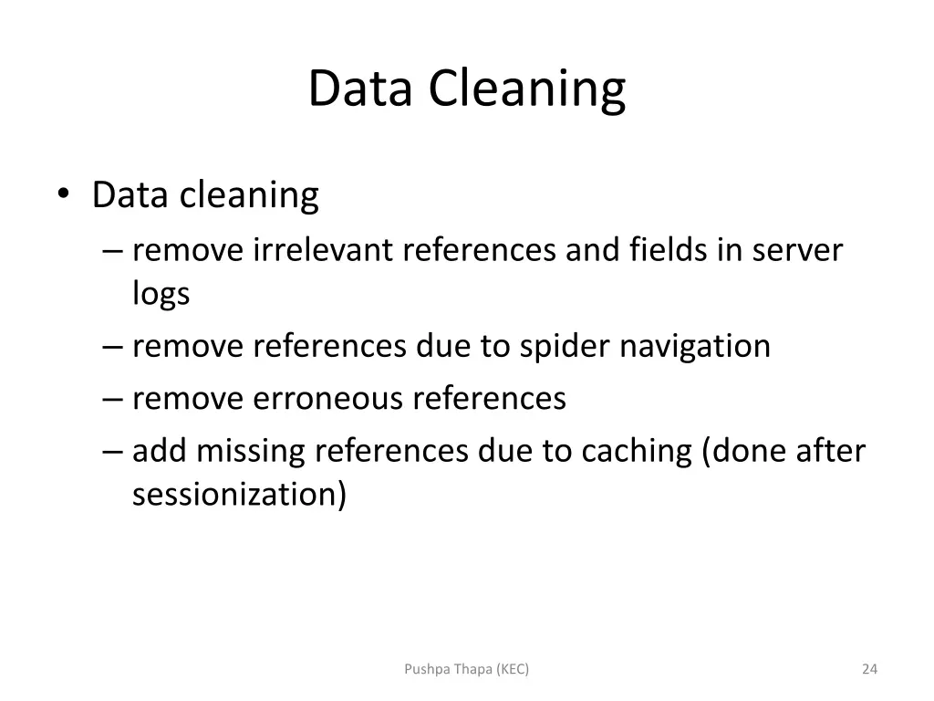 data cleaning