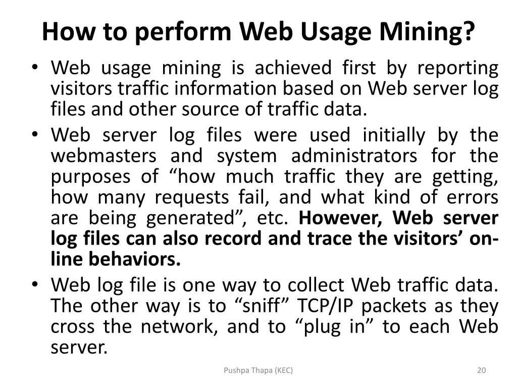 how to perform web usage mining web usage mining