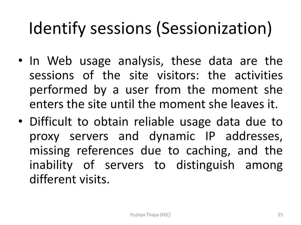 identify sessions sessionization