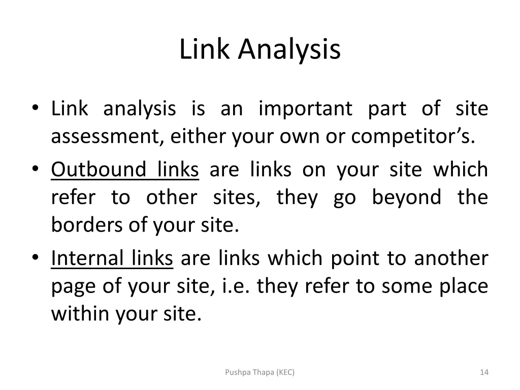 link analysis 1