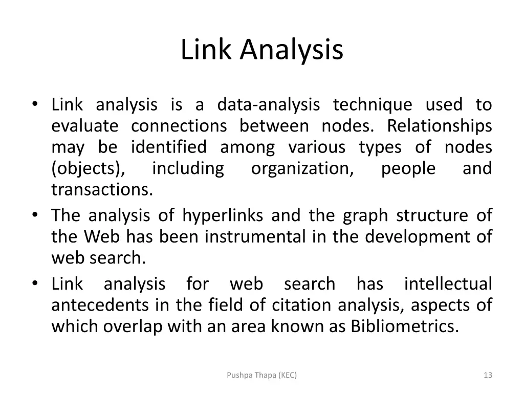 link analysis