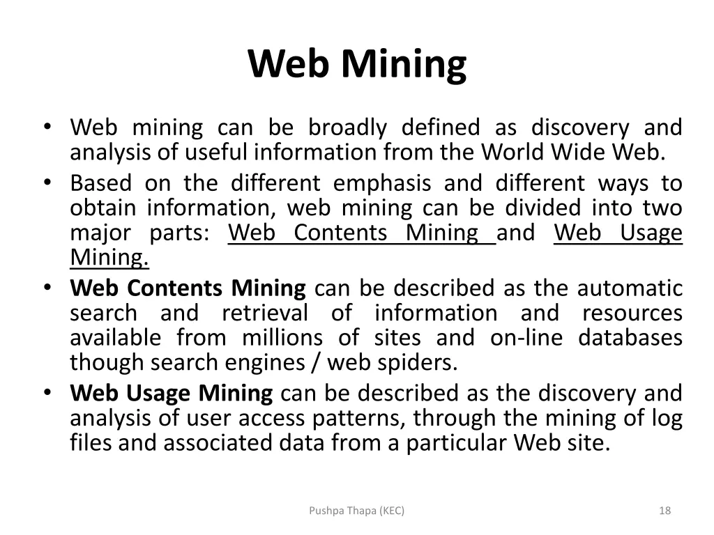 web mining