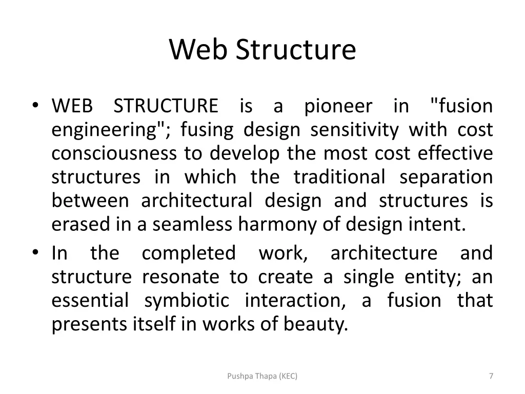 web structure