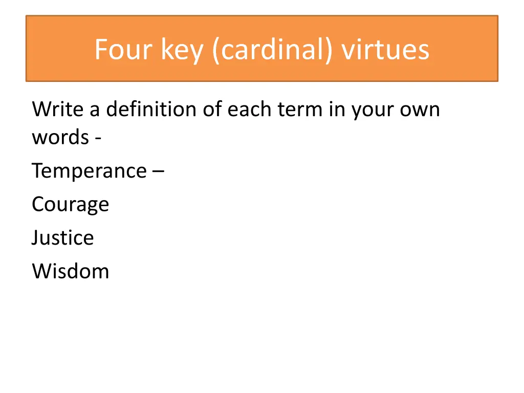 four key cardinal virtues