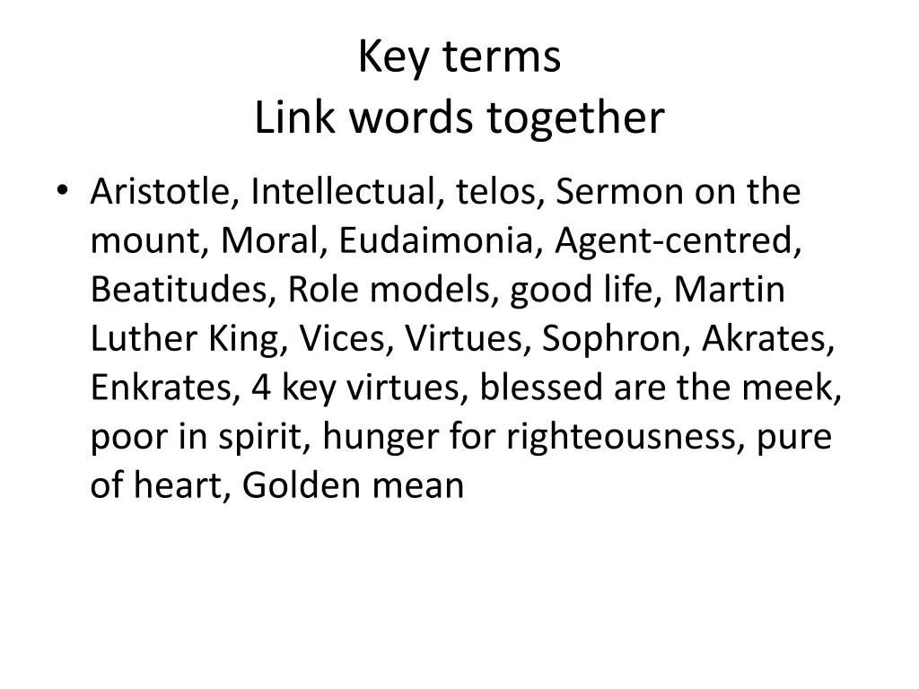 key terms