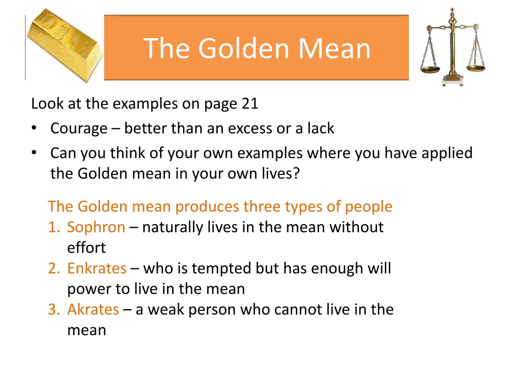 the golden mean