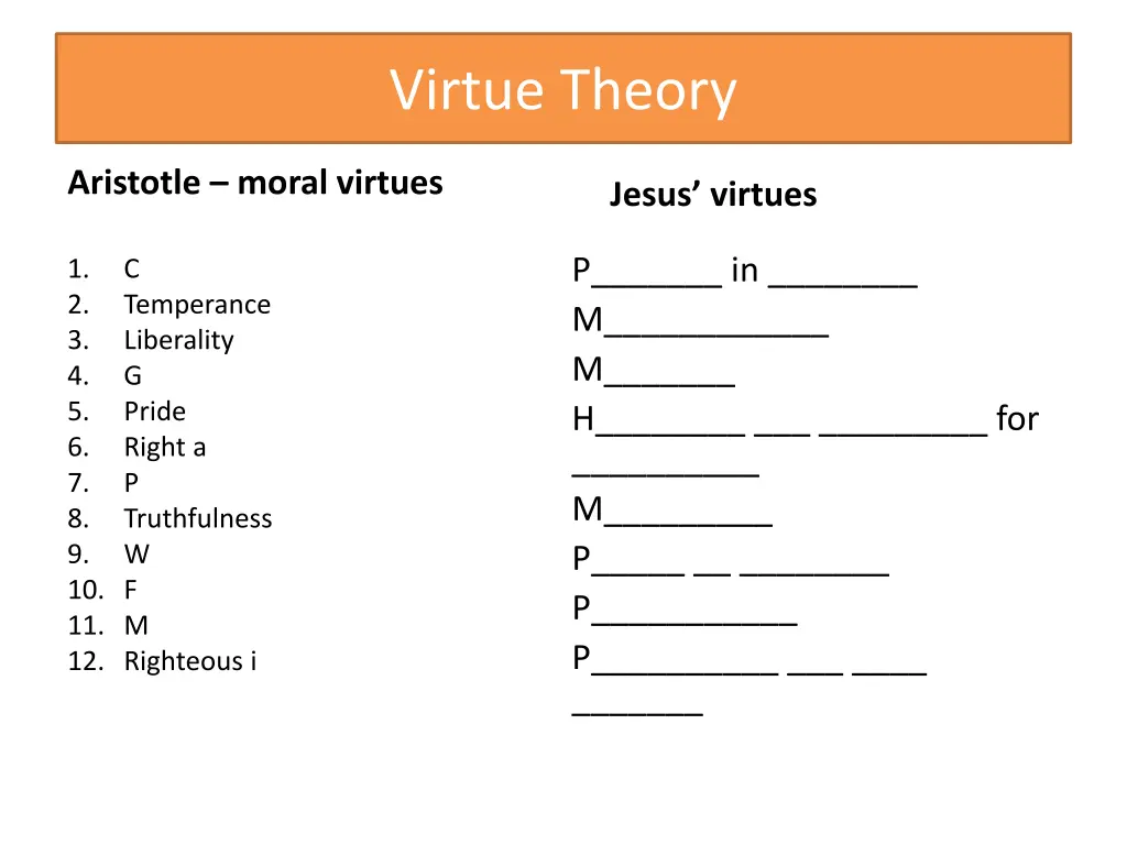 virtue theory 1