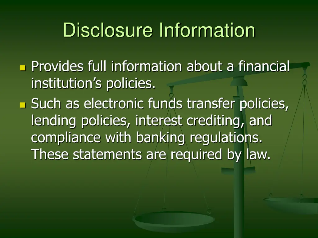 disclosure information