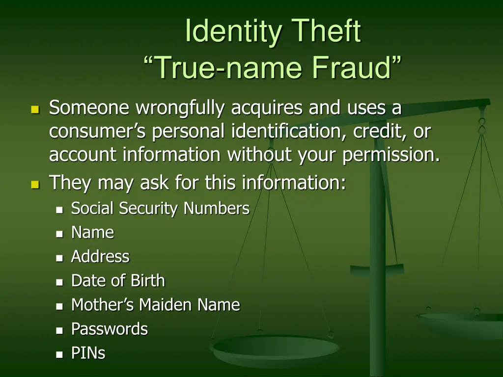 identity theft true name fraud